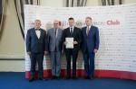 Pozują do zdjęcia grupowego: Naczelnik Urzędu Skarbowego w Radzyniu Podlaskim, Szef KAS oraz Przewodniczący BCC.