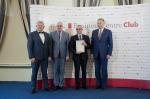 Pozują do zdjęcia grupowego: Naczelnik Urzędu Skarbowego w Łukowie, Szef KAS oraz Przewodniczący BCC.